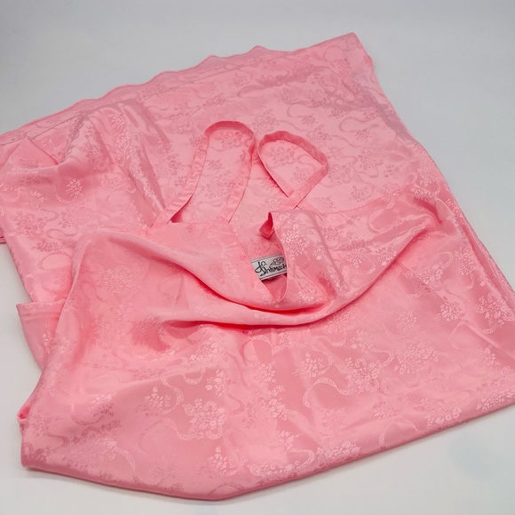 Vintage J.O. Intimates Pink  Nightgown Pink long Length Spaghetti Strap - Picture 1 of 6